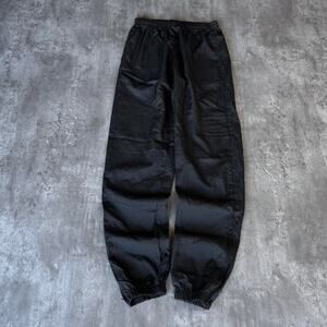 Vintage Y2K Tonal Black Lightweight Nylon Grunge Opium Sweatpants